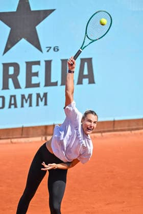 April 20, 2026, Madrid, Spain: ARYNA SABALENKA of Belarus at practice during the Mutua Madrid Open 2026, ATP, Tennis Herren Masters 1000 and WTA, Tennis Damen 1000 tennis tournament, celebrated at Caja Magica. Madrid Spain - ZUMAc312 20260420_zsp_c312_072 Copyright: xOscarxManuelxSanchezx