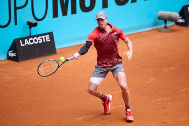 Mutua Madrid Open - Day One Christopher OÕConnell of Australia plays a forehand against Dino Prizmic of Croatia during the MenÕs Singles First Round Qualifying match on day one of the Mutua Madrid Open at Caja Magica on April 20, 2026, in Madrid, Spain. Madrid Caja Magica Madrid Spain RL_MMO2K26_000081 Copyright: xRicardoxLarreinax