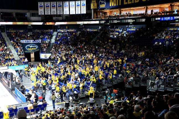 DEU, easyCredit BBL, ALBA vs Telekom Baskets Bonn, 20 04 2026, Uber Arena, Berlin, DEU, easyCredit BBL, ALBA vs Telekom Baskets Bonn, in the picture spectators, visitors, fans nordphotoxGmbHx xEngler nph00076