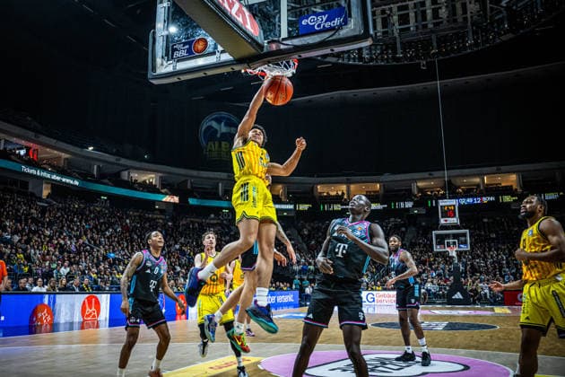 Basketball Berlin 20 04 2026 Season 2025 2026 EasyCredit BBL 1 Bundesliga Men, Men Alba Berlin Telekom Baskets Bonn Jack Kayil Alba Berlin, No 07