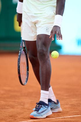 Mutua Madrid Open - Day One Moise Kouame of France serves against Patrick Kypson of United States during the Men™s Singles First Round Qualifying match on day one of the Mutua Madrid Open at Caja Magica on April 20, 2026, in Madrid, Spain. Madrid Caja Magica Madrid Spain RL_MMO2K26_000109 Copyright: xRicardoxLarreinax