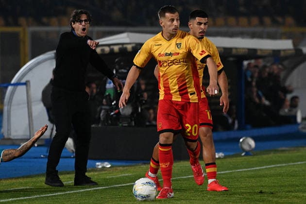 CALCIO - Serie A - US Lecce vs ACF Fiorentina Ramadani Ylber (Us Lecce) in action during US Lecce vs ACF Fiorentina, Italian soccer Serie A match in Lecce, Italy, April 20 2026 Lecce Italy  Copyright: xIPAxSport ABACAx