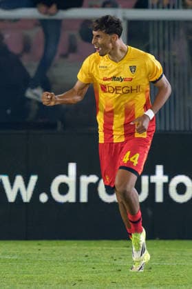 CALCIO - Serie A - US Lecce vs ACF Fiorentina Tiago Gabriel of US Lecce celebrates after scoring a goal during US Lecce vs ACF Fiorentina, Italian soccer Serie A match in Lecce, Italy, April 20 2026 Lecce Italy  Copyright: xIPAxSport ABACAx