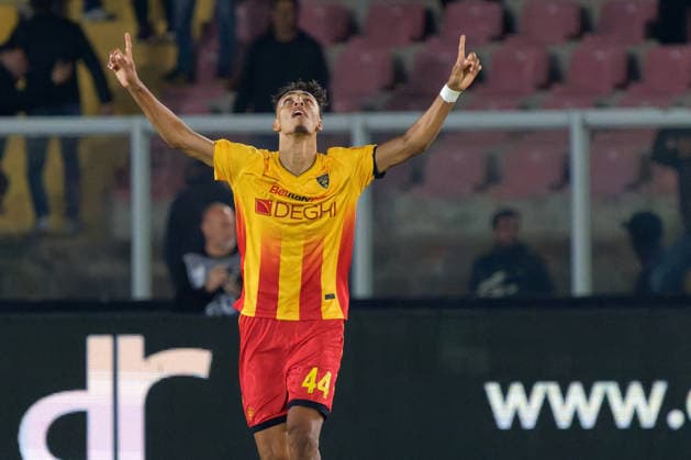 CALCIO - Serie A - US Lecce vs ACF Fiorentina Tiago Gabriel of US Lecce celebrates after scoring a goal during US Lecce vs ACF Fiorentina, Italian soccer Serie A match in Lecce, Italy, April 20 2026 Lecce Italy  Copyright: xIPAxSport ABACAx