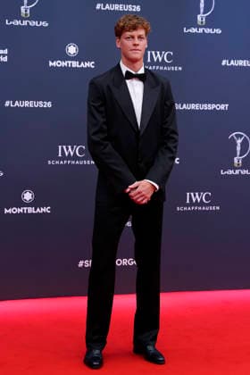 Jannik Sinner attends the red carpet during 2026 Laureus World Awards. April 20,2026. (202604201136)