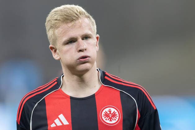 Eintracht Frankfurt - RB Leipzig, 1. FBL Jonathan Burkardt, Jonny Burkardt (Eintracht Frankfurt, 9). Bundesligaspiel zwischen Eintracht Frankfurt und dem RB Leipzig am 18. April 2026 im Deutsche Bank Park in Frankfurt am Main., Frankfurt am Main Hessen Deutschland Deutsche Bank Park *** Eintracht Frankfurt RB Leipzig, 1 FBL Jonathan Burkardt, Jonny Burkardt Eintracht Frankfurt, 9 Bundesliga match between Eintracht Frankfurt and RB Leipzig on April 18, 2026 at Deutsche Bank Park in Frankfurt am Main , Frankfurt am Main Hessen Germany Deutsche Bank Park