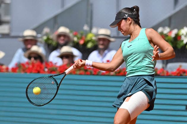April 21, 2026, Madrid, Madrid, Spain: JESSICA BOUZAS MANEIRO of spain - JOMA during the Mutua Madrid Open 2026, ATP, Tennis Herren Masters 1000 and WTA, Tennis Damen 1000 tennis tournament, celebrated at Caja Magica on April 21, 2026 in Madrid, Spain. Madrid Spain - ZUMAc312 20260421_zsp_c312_102 Copyright: xOscarxManuelxSanchezx