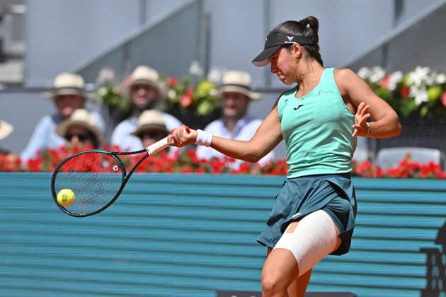 April 21, 2026, Madrid, Madrid, Spain: JESSICA BOUZAS MANEIRO of spain - JOMA during the Mutua Madrid Open 2026, ATP, Tennis Herren Masters 1000 and WTA, Tennis Damen 1000 tennis tournament, celebrated at Caja Magica on April 21, 2026 in Madrid, Spain. Madrid Spain - ZUMAc312 20260421_zsp_c312_110 Copyright: xOscarxManuelxSanchezx