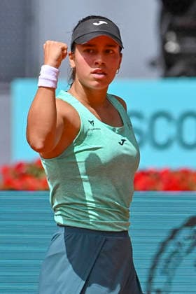April 21, 2026, Madrid, Madrid, Spain: JESSICA BOUZAS MANEIRO of spain - JOMA during the Mutua Madrid Open 2026, ATP, Tennis Herren Masters 1000 and WTA, Tennis Damen 1000 tennis tournament, celebrated at Caja Magica on April 21, 2026 in Madrid, Spain. Madrid Spain - ZUMAc312 20260421_zsp_c312_112 Copyright: xOscarxManuelxSanchezx