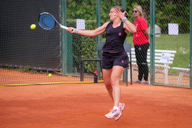 Aurora Zantedeschi (ITA) during Axion Open 2026, International Tennis match in Chiasso, Switzerland, April 21 2026  Copyright: xRobertaxCorradin IPAxSportx xipa-agency.netx xx IPA_74120980 IPA_Agency_IPA74120980