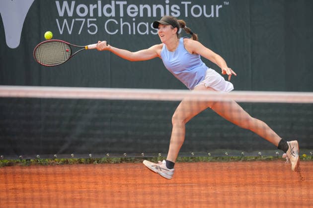 Sapfo Sakellaridi (GRE) during Axion Open 2026, International Tennis match in Chiasso, Switzerland, April 21 2026  Copyright: xRobertaxCorradin IPAxSportx xipa-agency.netx xx IPA_74120988 IPA_Agency_IPA74120988