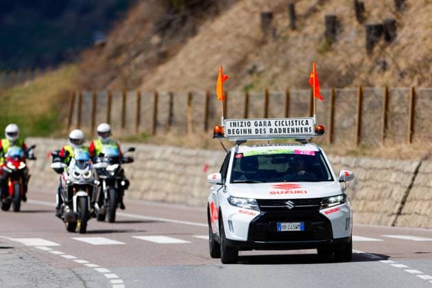 CYCLING - Tour of the Alps 2026 TELFS,AUSTRIA,21.APR.26 - CYCLING - Tour of the Alps, stage 2, Telfs - Martell. Image shows a team car.  GEPAxpictures xMarkoxVulic