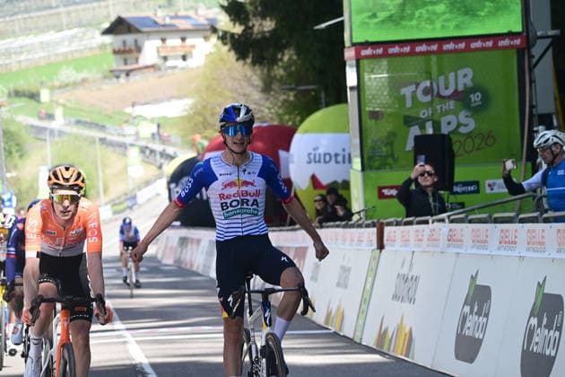 21-04-2026 Tour Of The Alps; Tappa 02 Telfs - Val Martello; 2026, Red Bull - Bora Hansgrohe; 2026, Ineos Grenadiers; Pellizzari, Giulio; Arensman, Thymen; Val Martello; 