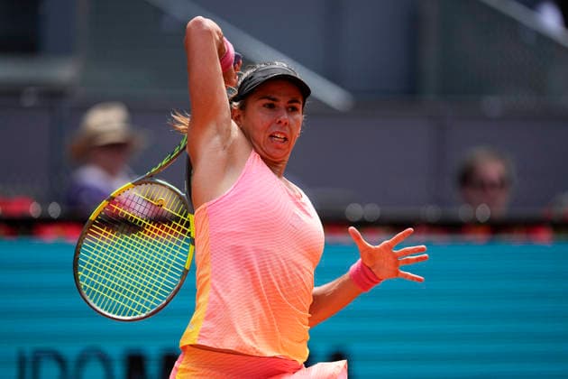 April 21, 2026, Madrid, Madrid, Spain: Julia Grabher of Austria plays against Paula Badosa of Spain during the Mutua Madrid Open 2026, ATP, Tennis Herren Masters 1000 and WTA, Tennis Damen 1000, at La Caja Magica on April 21, 2026 in Madrid, Spain. Madrid Spain - ZUMAa181 20260421_zaa_a181_162 Copyright: xOscarxJ.xBarrosox