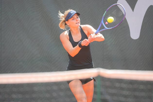 Katarina Zavatska (UKR) during Axion Open 2026, International Tennis match in Chiasso, Switzerland, April 21 2026  Copyright: xRobertaxCorradin IPAxSportx xipa-agency.netx xx IPA_74126063 IPA_Agency_IPA74126063