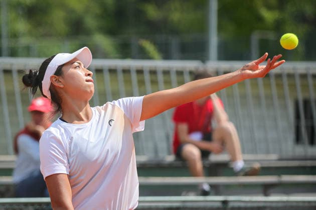 Yasmine Kabbaj (MAR) during Axion Open 2026, International Tennis match in Chiasso, Switzerland, April 21 2026  Copyright: xRobertaxCorradin IPAxSportx xipa-agency.netx xx IPA_74126062 IPA_Agency_IPA74126062