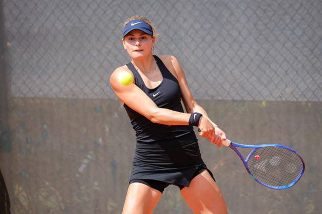 Katarina Zavatska (UKR) during Axion Open 2026, International Tennis match in Chiasso, Switzerland, April 21 2026  Copyright: xRobertaxCorradin IPAxSportx xipa-agency.netx xx IPA_74126075 IPA_Agency_IPA74126075