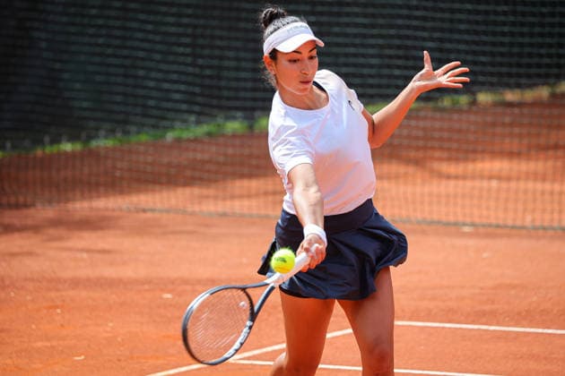 Yasmine Kabbaj (MAR) during Axion Open 2026, International Tennis match in Chiasso, Switzerland, April 21 2026  Copyright: xRobertaxCorradin IPAxSportx xipa-agency.netx xx IPA_74126077 IPA_Agency_IPA74126077