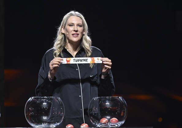 Turkish Women s National Basketball Team s opponents for the 2026 World Cup BERLIN, GERMANY - APRIL 21: Turkiye’s National Women’s Basketball Team is drawn into Group C with Australia, Belgium and Puerto Rico during the draw ceremony for the 2026 FIBA Women’s Basketball World Cup held at Kraftwerk Berlin on April 21, 2026, in Berlin, Germany. Halil Sagirkaya Anadolu Berlin Germany. Editorial use only. Please get in touch for any other usage.  Copyright: x2026xAnadoluxHalilxSagirkayax