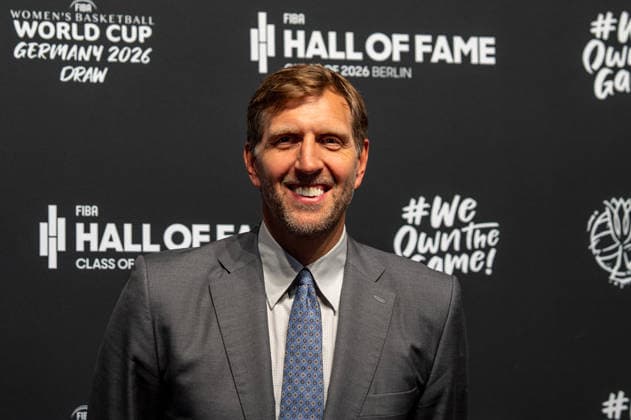 Deutschland: FIBA World Cup Germany 2026 Gruppenauslosung und Hall of Fame Zeremonie, Class of 2026, am 21.04. in Berlin, Kraftwerk: Dirk Nowitzki *** Germany FIBA World Cup Germany 2026 Group Draw and Hall of Fame Ceremony, Class of 2026, on 21 April in Berlin, Kraftwerk Dirk Nowitzki Copyright: xSvenxHeidmannx