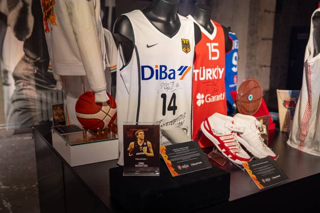 Germany FIBA World Cup Germany 2026 Group Draw and Hall of Fame Ceremony, Class of 2026, on 21 April in Berlin, Kraftwerk Dirk Nowitzki Memorabilia at Kraftwerk Copyright: xSvenxHeidmannx