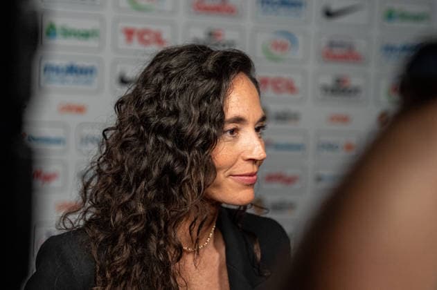 Germany FIBA World Cup Germany 2026 Group Draw and Hall of Fame Ceremony, Class of 2026, on 21 04 in Berlin, Kraftwerk Sue Bird after the draw in the Mixed Zone Copyright: xSvenxHeidmannx