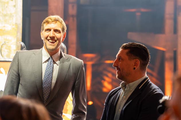 Germany FIBA World Cup Germany 2026 Group Draw and Hall of Fame Ceremony, Class of 2026, on 21 April in Berlin, Kraftwerk Dirk Nowitzki, Stefan Kretzschmar Copyright: xSvenxHeidmannx