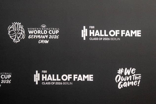 Germany FIBA World Cup Germany 2026 group draw and Hall of Fame ceremony, Class of 2026, on 21 April in Berlin, Kraftwerk logo, symbolic image Copyright: xSvenxHeidmannx