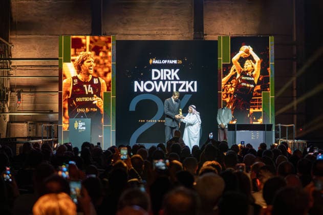 Germany FIBA World Cup Germany 2026 Group Draw and Hall of Fame Ceremony, Class of 2026, on 21 April in Berlin, Kraftwerk Dirk Nowitzki Copyright: xSvenxHeidmannx