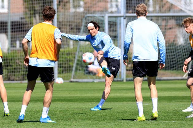 DEU, DFL, 2 FBL Hertha BSC, Training, 22 04 2026, Sportforum, Berlin, DEU, DFL, 2 FBL Hertha BSC, Training, im Bild Fabian Reese Hertha BSC Berlin 11 DFL regulations prohibit any use of Photographs as image sequences and or quasi video nordphotoxGmbHx xEngler nph00076