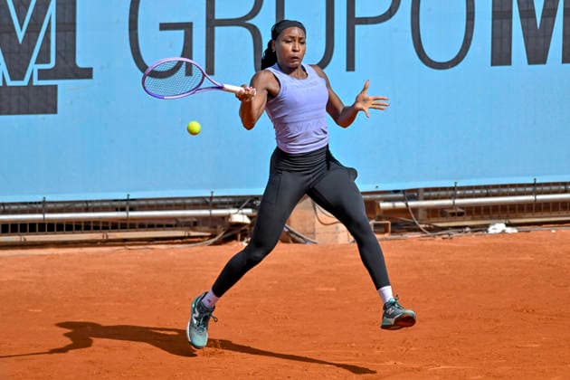 April 22, 2026, Madrid, Madrid, Spain: COCO GAUFF of united states - NEW BALANCE Training during the Mutua Madrid Open 2026, ATP, Tennis Herren Masters 1000 and WTA, Tennis Damen 1000 tennis tournament, celebrated at Caja Magica on April 22, 2026 in Madrid, Spain. Madrid Spain - ZUMAc312 20260422_zsp_c312_239 Copyright: xOscarxManuelxSanchezx