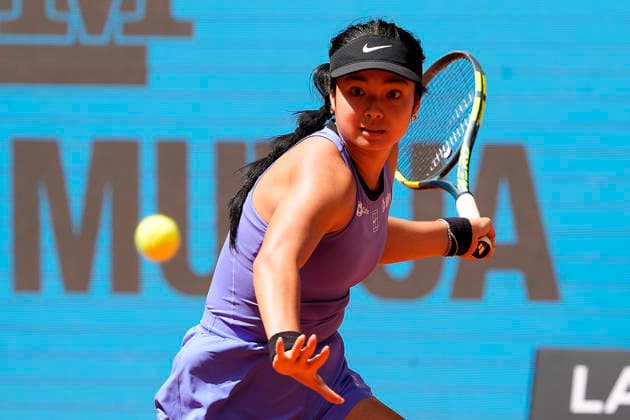 Alexandra Eala, Philippines, during Madrid Open Tennis 2025 match. April 22, 2026. (20260422406)