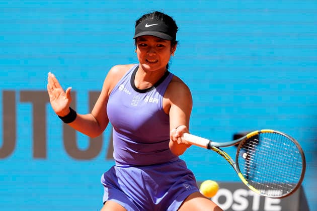 Alexandra Eala, Philippines, during Madrid Open Tennis 2025 match. April 22, 2026. (20260422410)