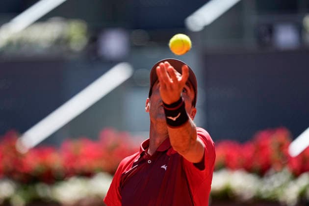 April 22, 2026, Madrid, Madrid, Spain: Roberto Bautista Agut of Spain plays against Thiago Agustin Tirante of Argentina during the Mutua Madrid Open 2026, ATP, Tennis Herren Masters 1000 and WTA, Tennis Damen 1000, at La Caja Magica on April 22, 2026 in Madrid, Spain. Madrid Spain - ZUMAa181 20260422_zaa_a181_103 Copyright: xOscarxJ.xBarrosox
