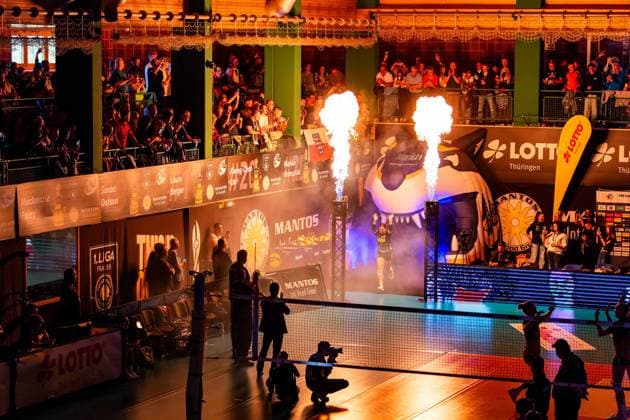 22 04 2026, GER, Volleyball, 1 Bl, Women, Season 25 26, Final PlayOff Best of 5 , VfB 91 Suhl Lotto Thueringen Dresdner SC Emma Sambale VfB 91 Suhl Lotto Thueringen 98527 Suhl Sporthalle Wolfsgrube Thüringen Germany