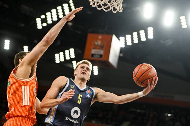 GER, BBL, ratiopharm Ulm vs Alba Berlin 22 04 2026, ratiopharm arena, Neu Ulm, GER, BBL, ratiopharm Ulm vs Alba Berlin, pictured Sam Griesel Berlin, 5 nordphotoxGmbHx xHafner nph00200