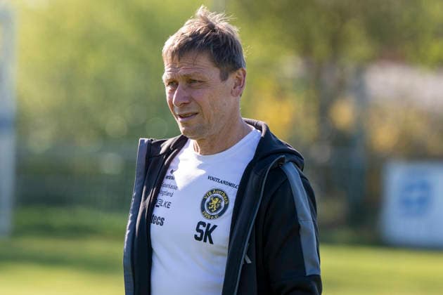 Football, VfB Auerbach, Coach Sven Köhler moves to VFC Plauen - Stock photos