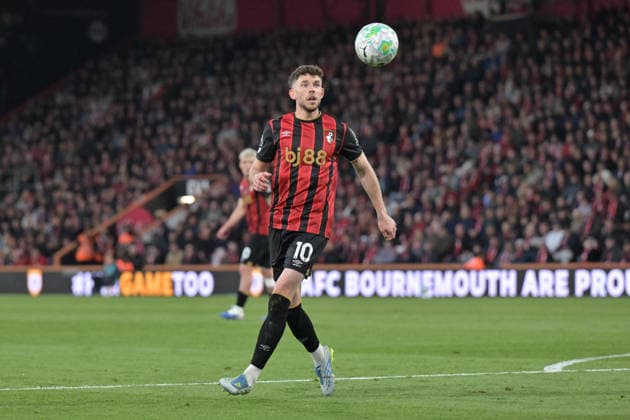 Bournemouth v Leeds United, Premier League Ryan Christie (10) of AFC Bournemouth during the Premier League match between Bournemouth and Leeds United at the Vitality Stadium, Bournemouth, UK on 22 April 2026. Bournemouth Vitality Stadium Dorset UK Editorial use only DataCo restrictions apply See www.football-dataco.com , Copyright: xGrahamxHuntx PSI-24147-0042