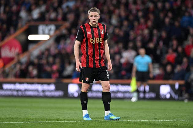 Bournemouth v Leeds United, Premier League Adrien Truffert (3) of AFC Bournemouth during the Premier League match between Bournemouth and Leeds United at the Vitality Stadium, Bournemouth, UK on 22 April 2026. Bournemouth Vitality Stadium Dorset UK Editorial use only DataCo restrictions apply See www.football-dataco.com , Copyright: xGrahamxHuntx PSI-24147-0043