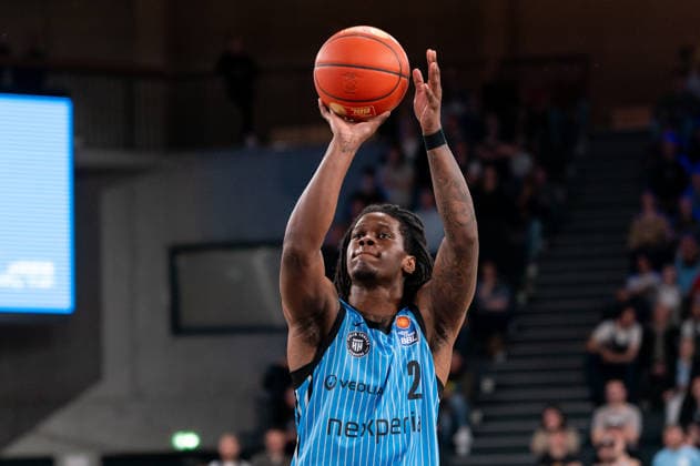 Leonard Thorpe Jr Veolia Towers Hamburg, 02 on free throw, GER, Veolia Towers Hamburg vs Rostock Seawolves, Basketball, Bundesliga, Matchday 13, Season 2025 2026, 22 04 2026 GER, Veolia Towers Hamburg vs Rostock Seawolves, Basketball, Bundesliga, Matchday 13, Season 2025 2026, 22 04 2026 Hamburg Copyright: xEibner-Pressefoto MaxxVincenx EP_MVN