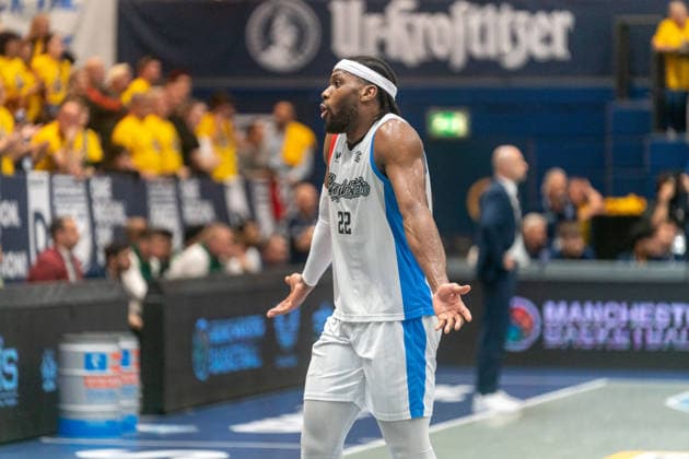 Tim Adetukasi Manchester Basketball Club, 22 GER, Syntainics MBC vs Manchester Basketball Club, Basketball, European North Basketball League, semi-finals, 2025 2026 season, 22 04 2026 GER, Syntainics MBC vs Manchester Basketball Club, Basketball, European North Basketball League, semi-finals, 2025 2026 season, 22 04 2026 Weissenfels Copyright: xEibner-Pressefoto PiaxSchindlerx EP_PSR