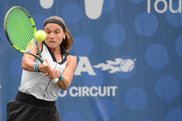 April 22, 2026, Charlottesville, Virginia, United States: Martina Capurro Taborda of Arentina in her first round match in the Boar s Head Resort Women s Open ITF tennis tournament in Charlottesville Virginia. She defeated A.Rogers in 3 sets. Charlottesville United States - ZUMAl132 20260422_zap_l132_021 Copyright: xChristopherxLevyx