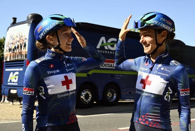 a training and track reconnaissance session, in La Gleize, ahead of the Liege-Bastogne-Liege one day cycling race, on Thursday 23 April 2026. ERICxLALMAND  x171744721x
