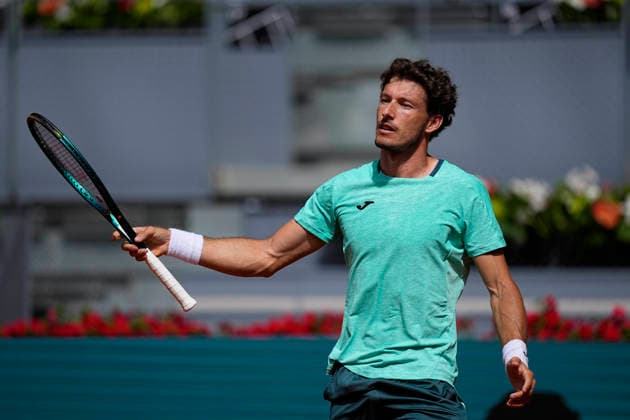 April 23, 2026, Madrid, Madrid, Spain: Pablo Carreno of Spain plays against Marton Fucsovics of Hungary during the Mutua Madrid Open 2026, ATP, Tennis Herren Masters 1000 and WTA, Tennis Damen 1000, at La Caja Magica on April 23, 2026 in Madrid, Spain. Madrid Spain - ZUMAa181 20260423_zaa_a181_009 Copyright: xOscarxJ.xBarrosox