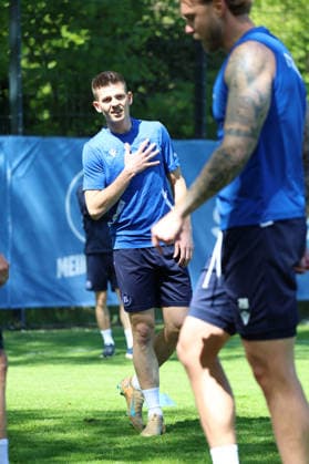 23 04 2026, xrekx, Soccer 2 Bundesliga, Karlsruher SC Training v l Marvin Wanitzek Karlsruher SC DFL DFB REGULATIONS PROHIBIT ANY USE OF PHOTOGRAPHS as IMAGE SEQUENCES and or QUASI VIDEO Karlsruhe