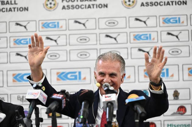 April 22, Accra Ghana, Ghana football Association unveil Carlos Queiroz as Black Stars new Manager (Photo by Samuel Ameyaw Yeboah)