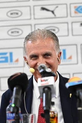 April 22, Accra Ghana, Ghana football Association unveil Carlos Queiroz as Black Stars new Manager (Photo by Samuel Ameyaw Yeboah)