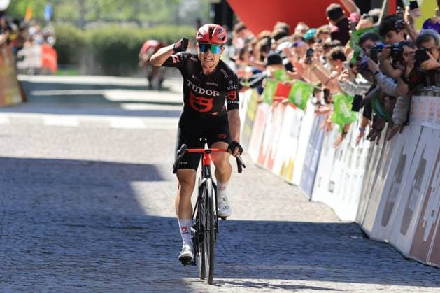 TOUR DES ALPES 2026 - UCI Cycling Race Tour of the Alps Pierre Teyssot MAXPPP ; TOUR DES ALPES 2026 - UCI Cycling Race Tour of the Alps. Trento, Italy on April 23, 2026. Stage 4, Arco - Trento (167,8 Km) Lennart JASCH (GER) wins the stage, Giulio PELLIZZARI (ITA) remains leader. Lennart JASCH (GER) Pierre Teyssot Maxppp Trento Trentino South Tyrol Italy  Copyright: xMAXPPPxPierrexTeyssotx TEY63665 TEY63665