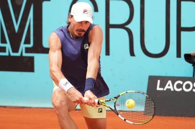 Patrick Kypson (USA) vs Stefanos Tsitsipas (GRE) during Masters Series Madrid 2026 in Madrid on Tuesday, 23 April 2026. Cordon Press 