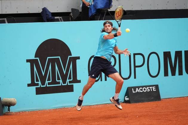 Patrick Kypson (USA) vs Stefanos Tsitsipas (GRE) during Masters Series Madrid 2026 in Madrid on Tuesday, 23 April 2026. Cordon Press 